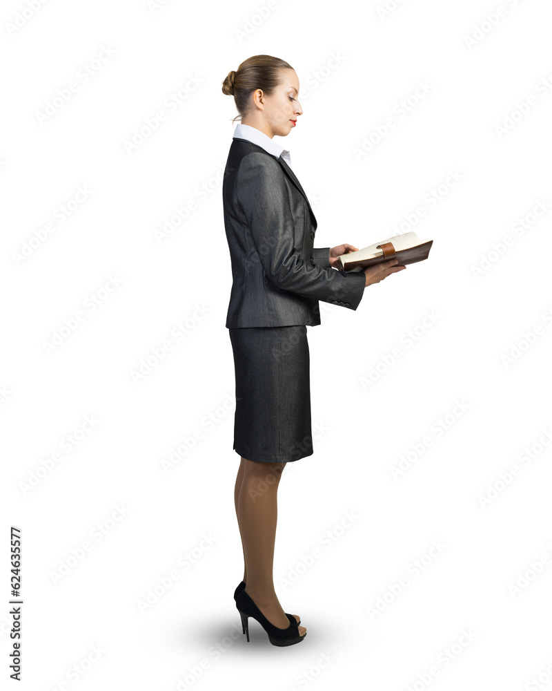 Businesswoman with notebook