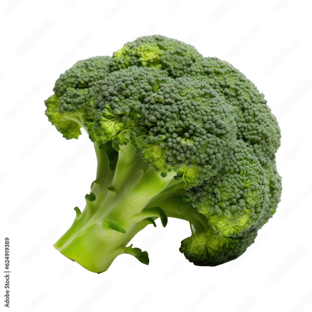 Fresh brocolli isolated. Illustration AI Generative.