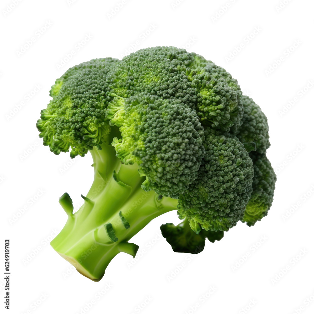 Fresh brocolli isolated. Illustration AI Generative.