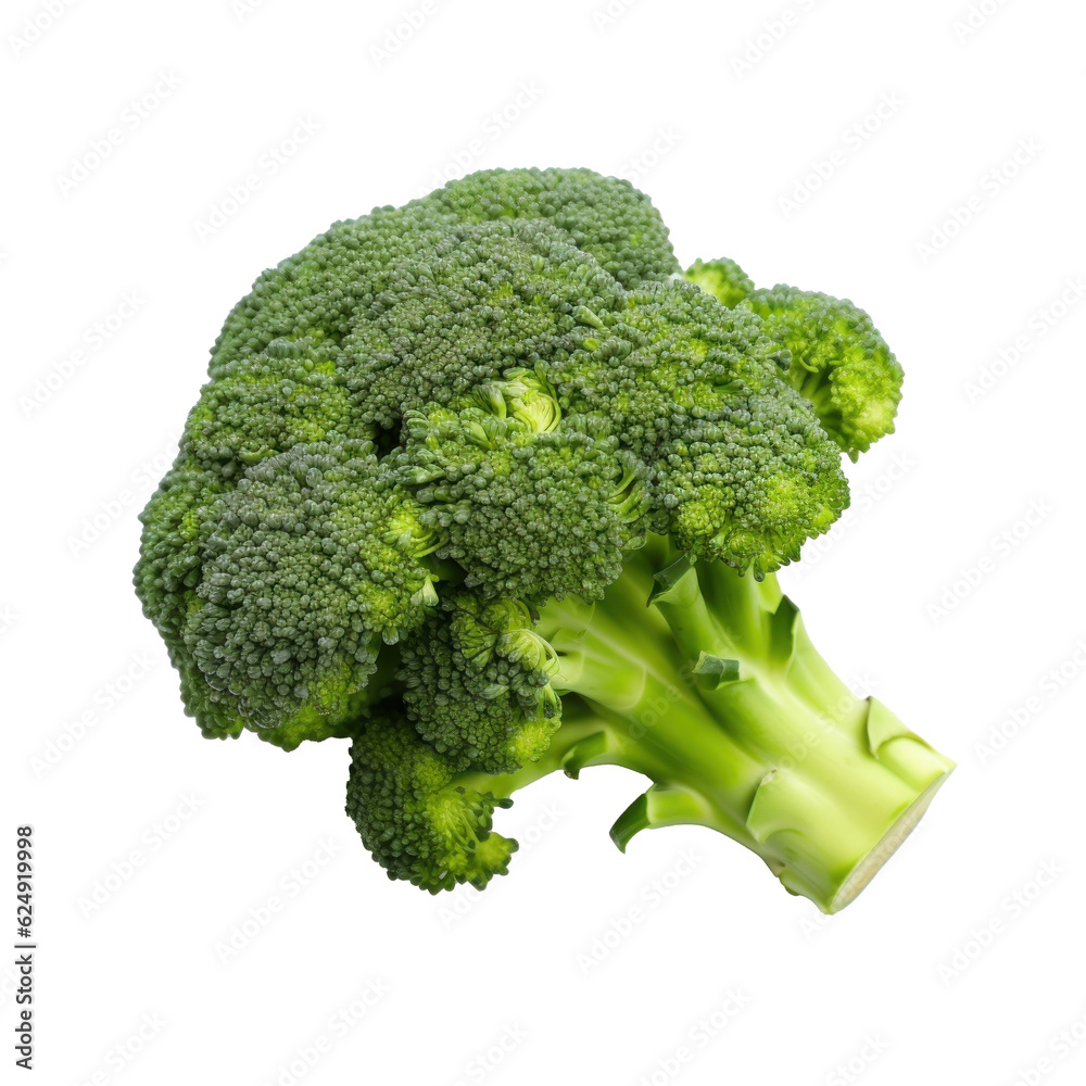 Fresh brocolli isolated. Illustration AI Generative.