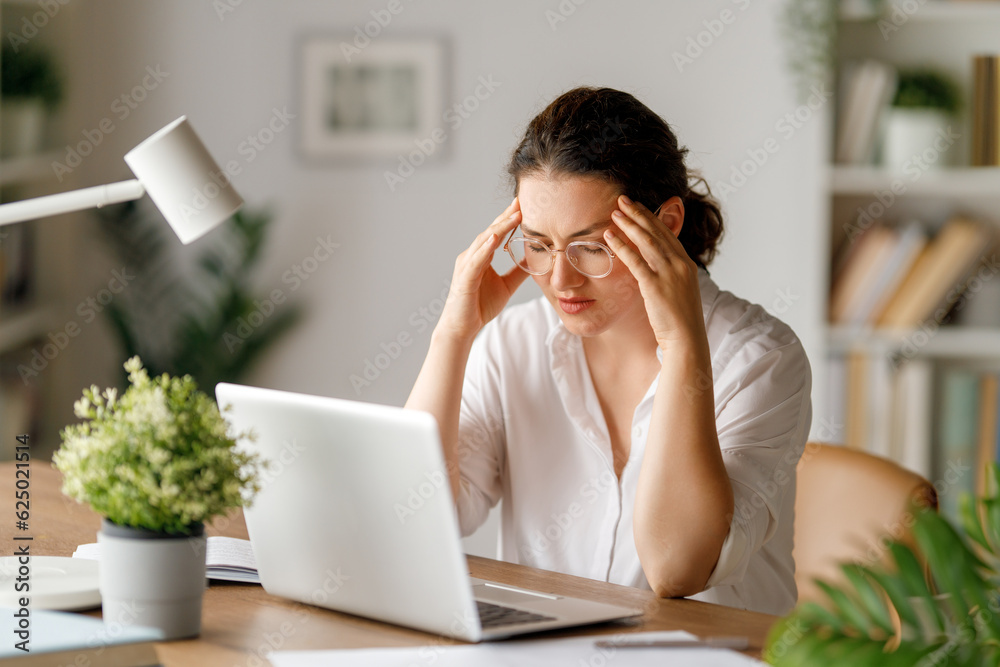 woman working in the office