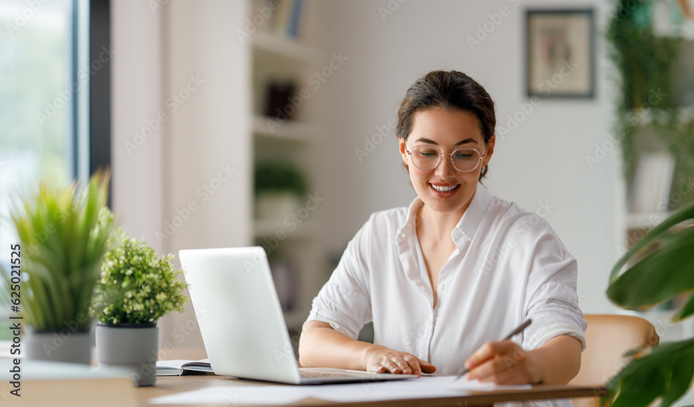 woman working in the office