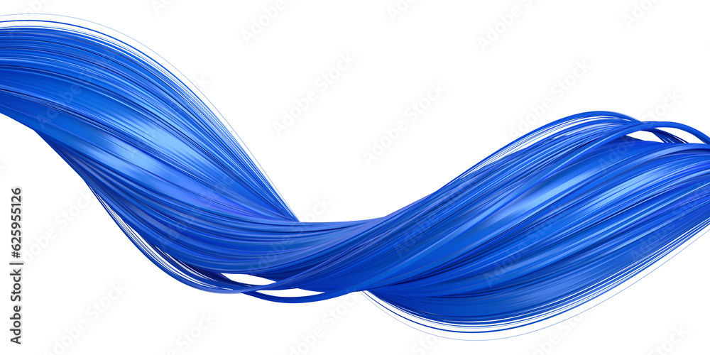 Abstract blue shape, 3d render