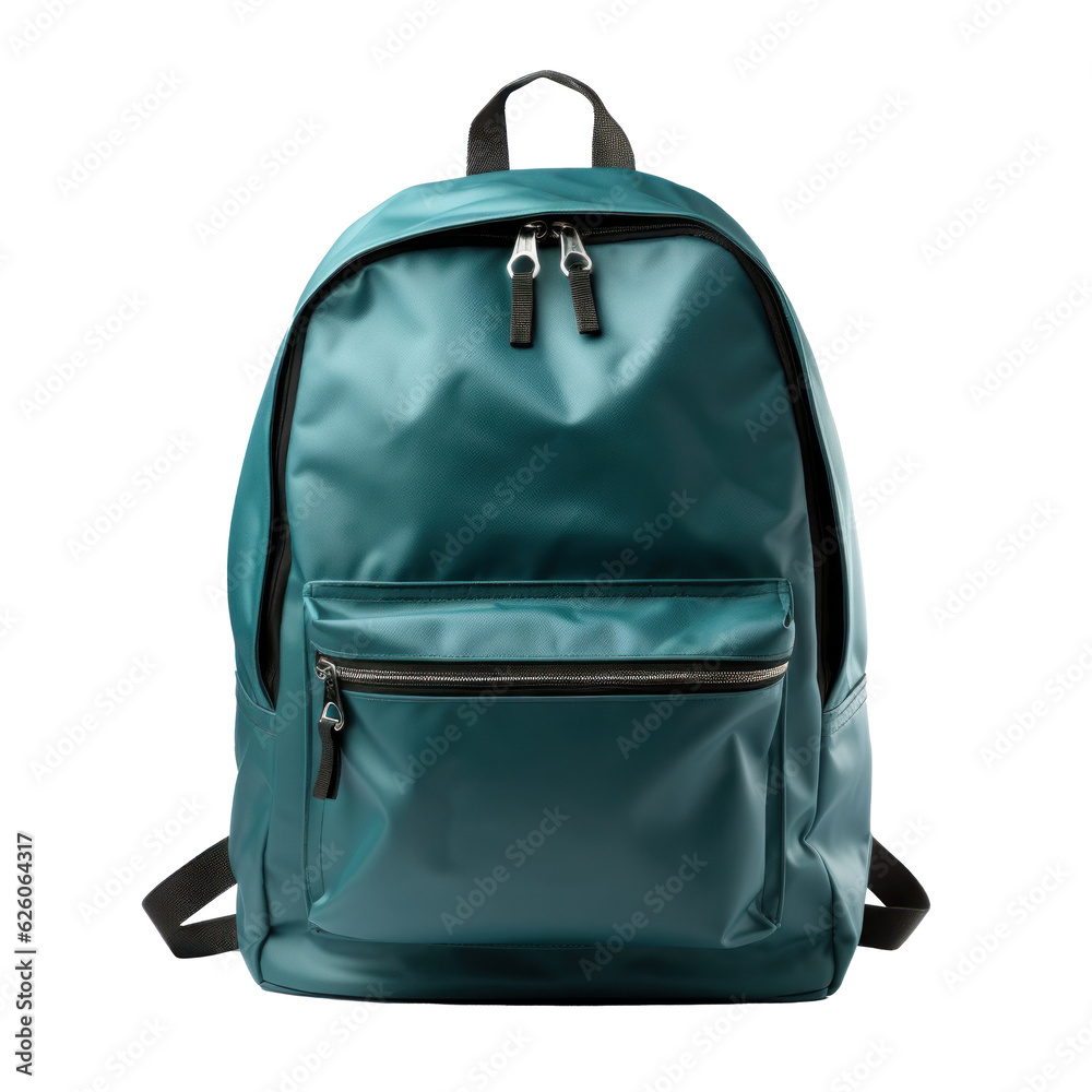 School backpack isolated. Illustration AI Generative.