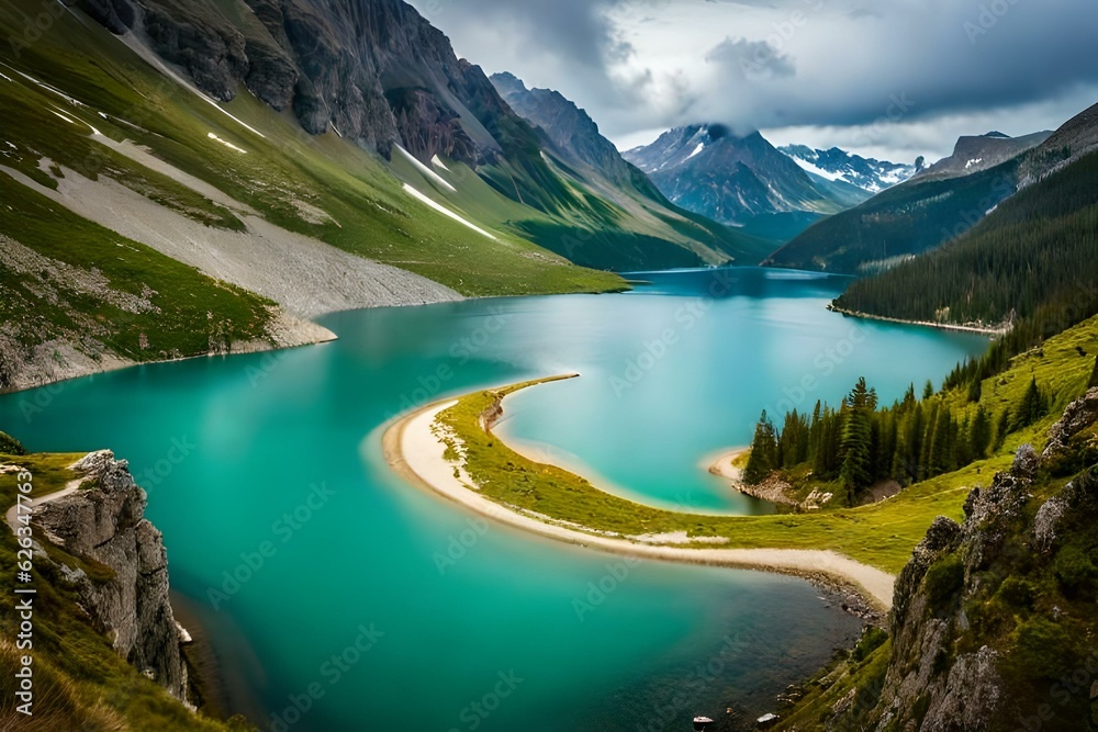 lake in the mountains