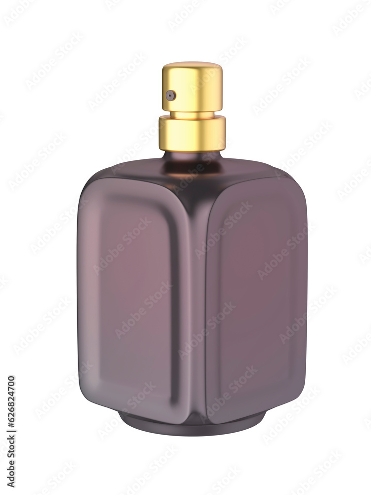 Luxury perfume bottle on transparent background