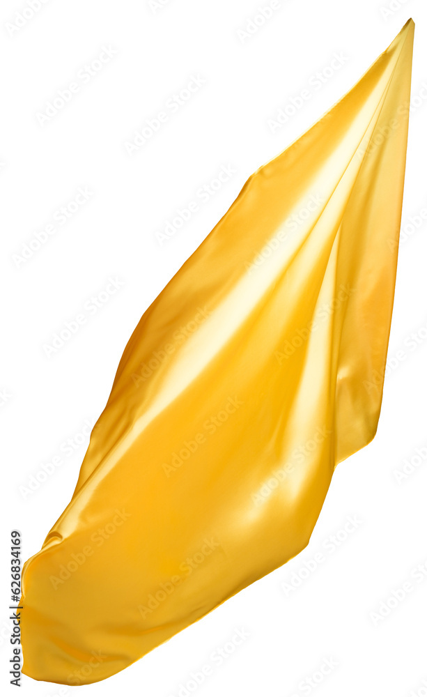 Yellow cloth flutters