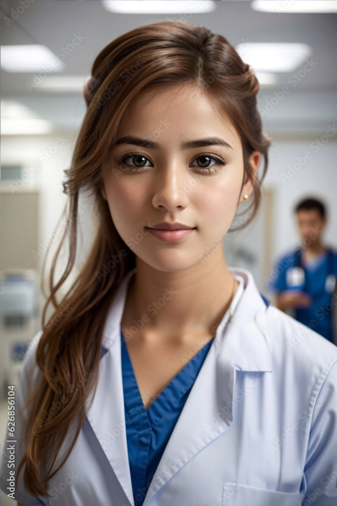 portrait of a young female doctor