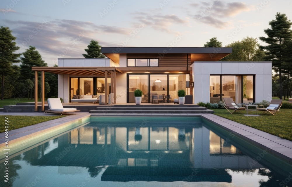 Modern house with pool