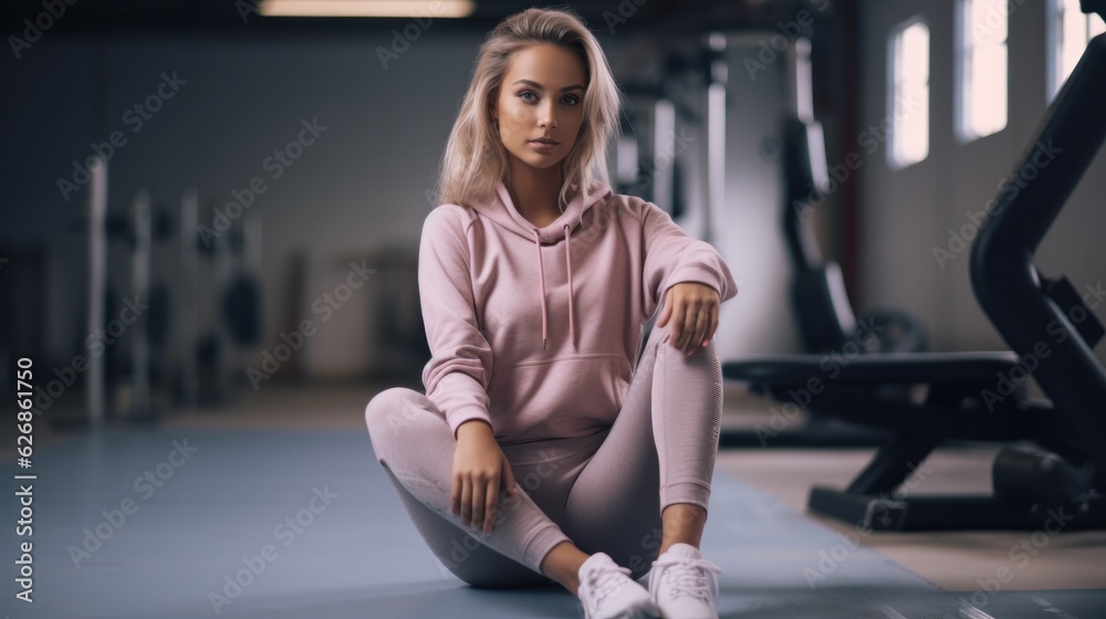 Workout woman in gym