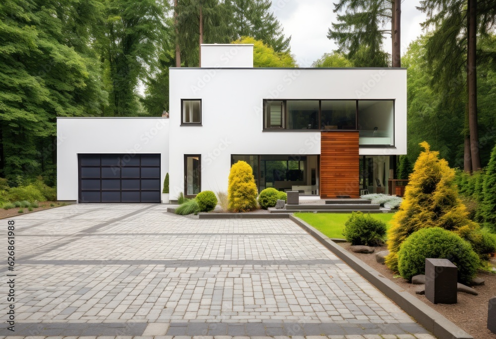 Modern house with garden