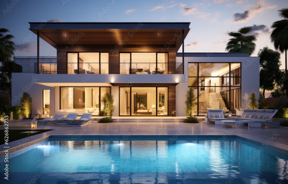 Modern house with pool