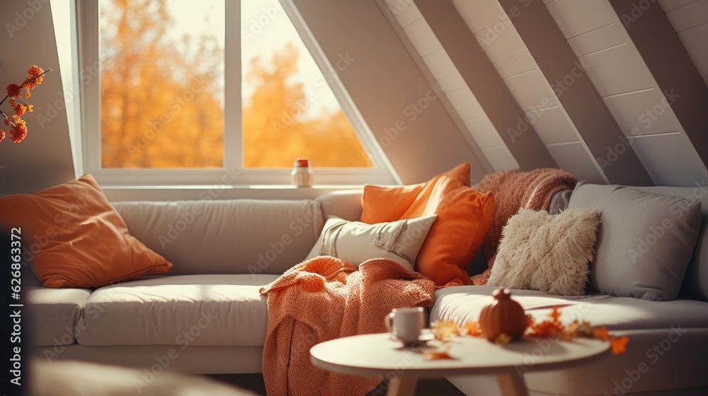 Autumn cozy home background