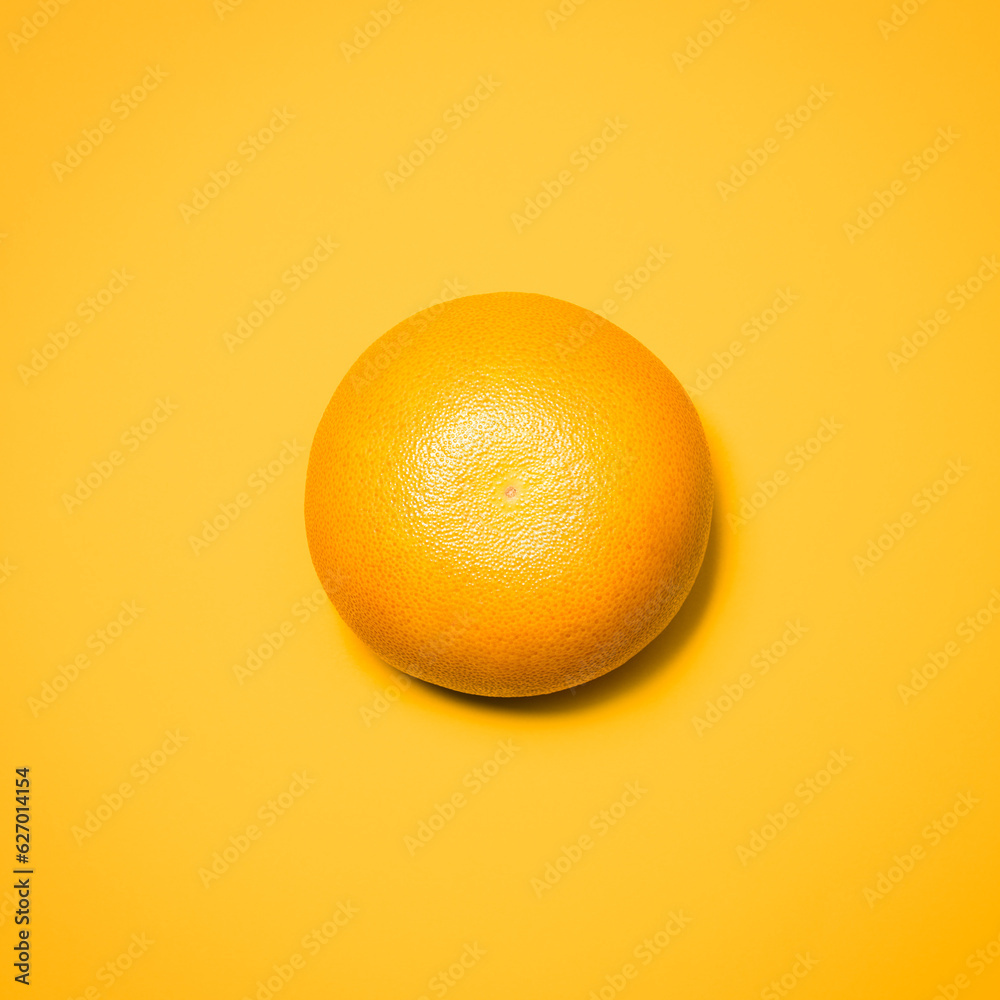 Studio, orange and fruit for diet, vitamin C and healthy nutrition on isolated wallpaper or backgrou