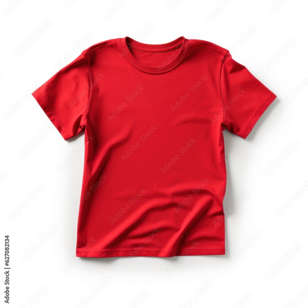 Red T-Shirt Mockup Isolated