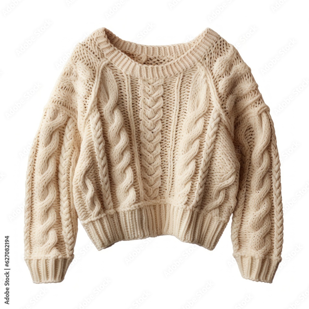 Cozy sweater isolated