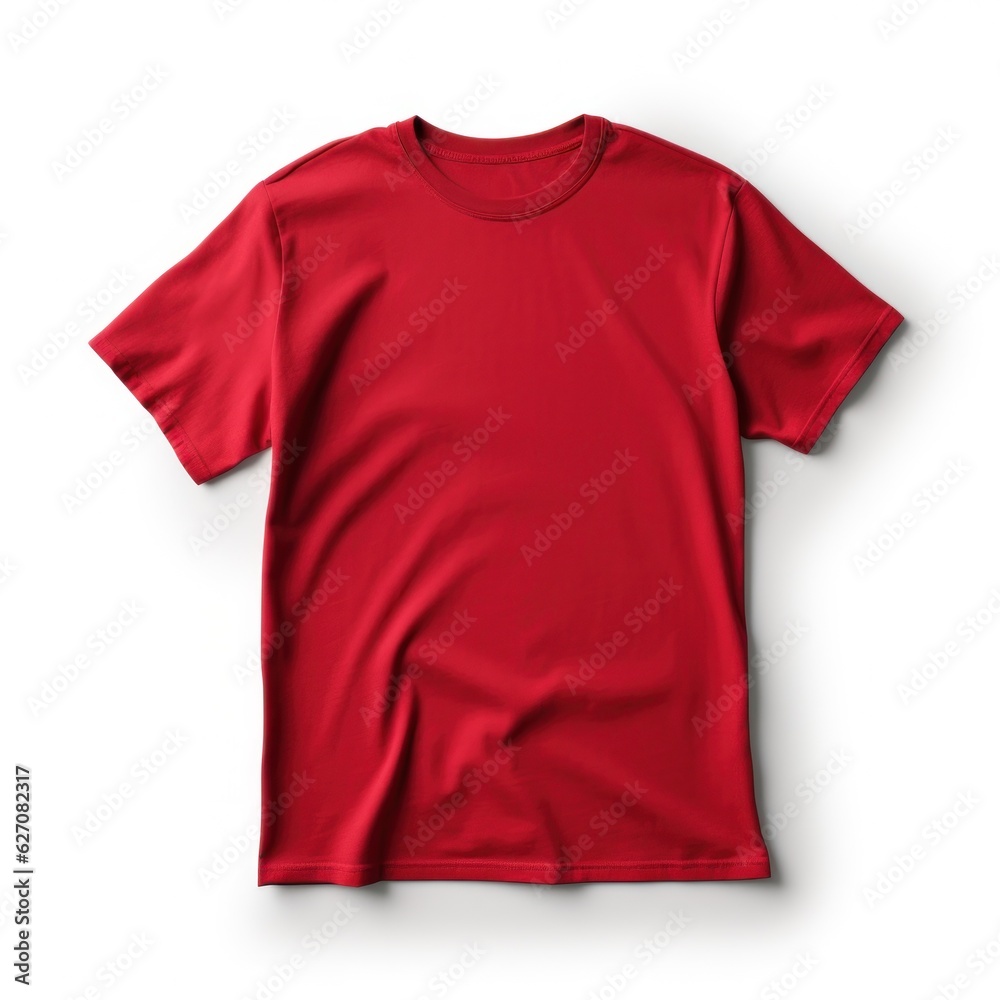 Red T-Shirt Mockup Isolated