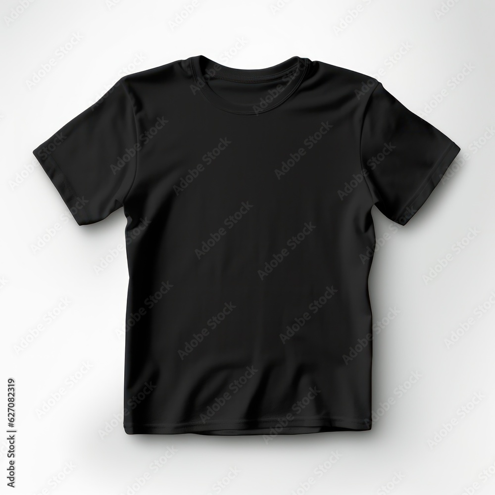 Black T-Shirt Mockup Isolated