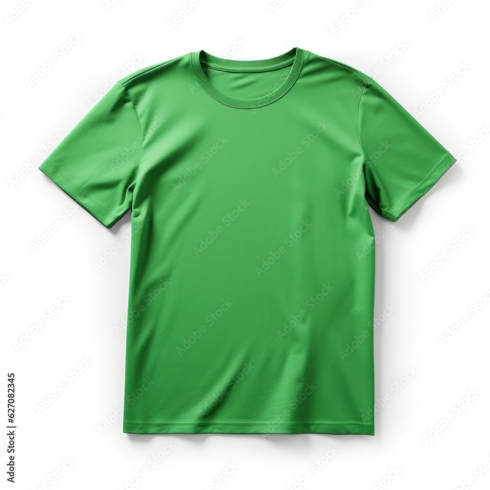 Green T-Shirt Mockup Isolated