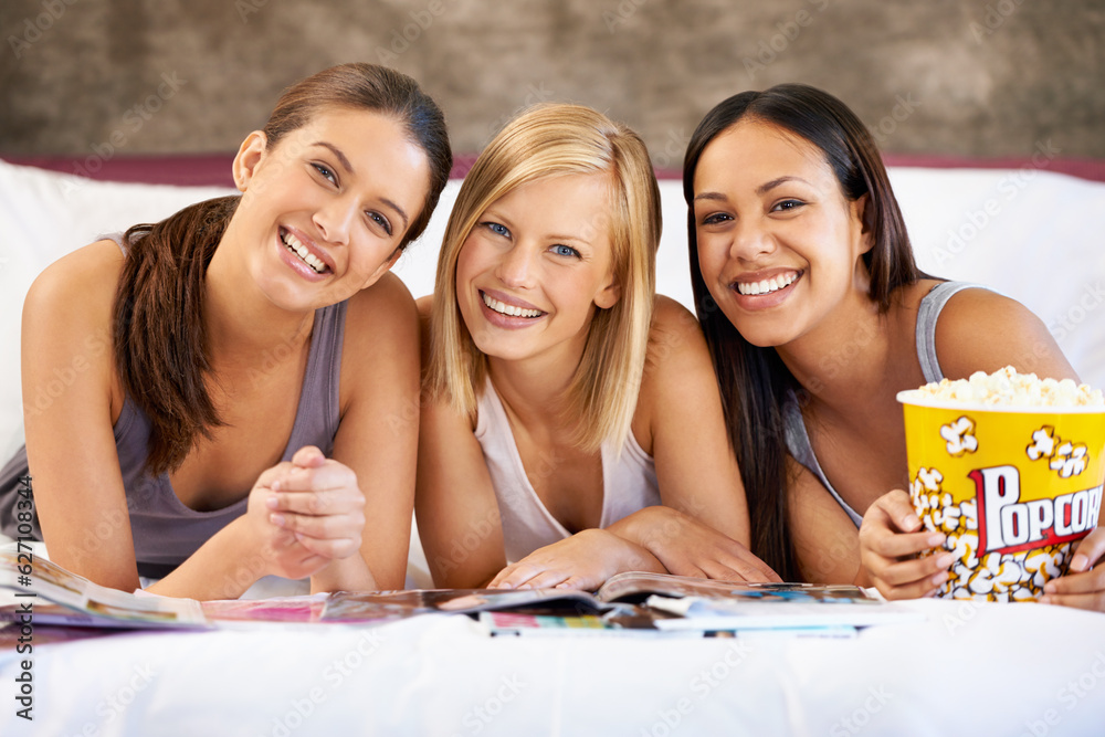 Best friends forever. Portrait of a group of friends hanging out at home.