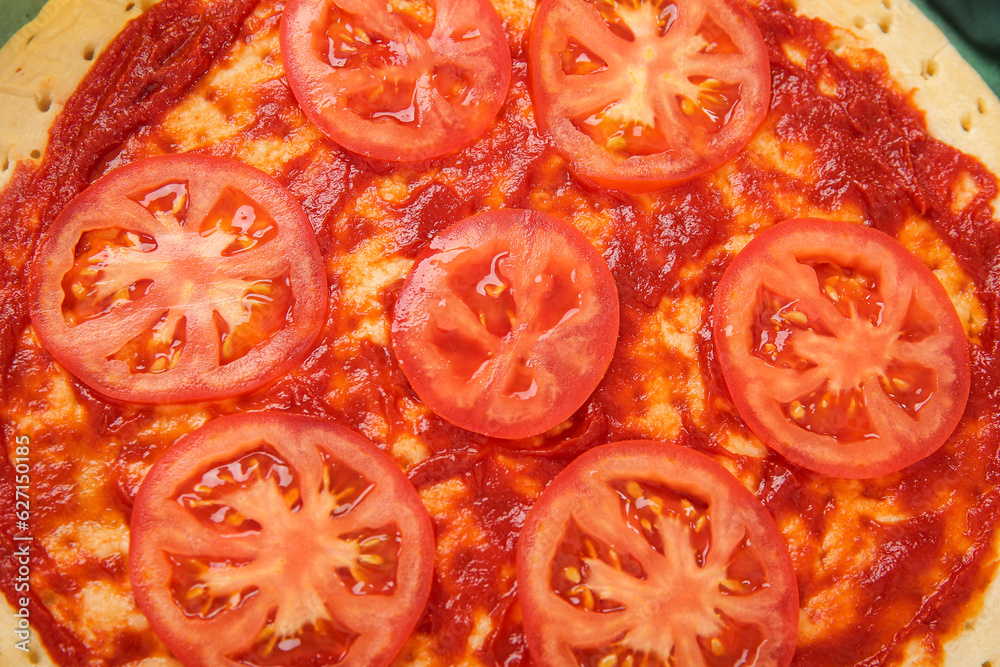 Tasty pizza as background, closeup