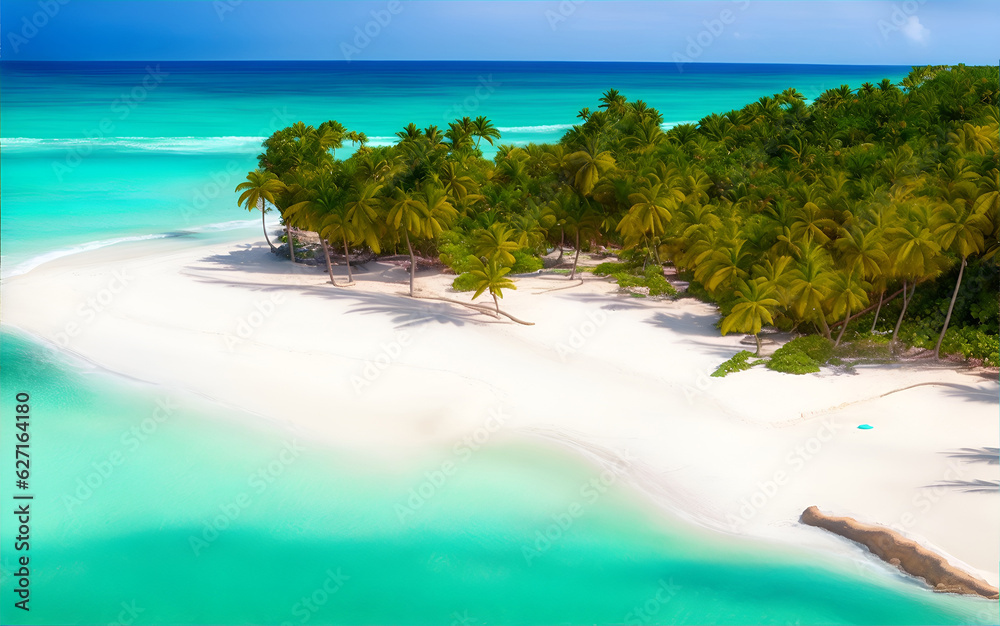 beach with palm trees