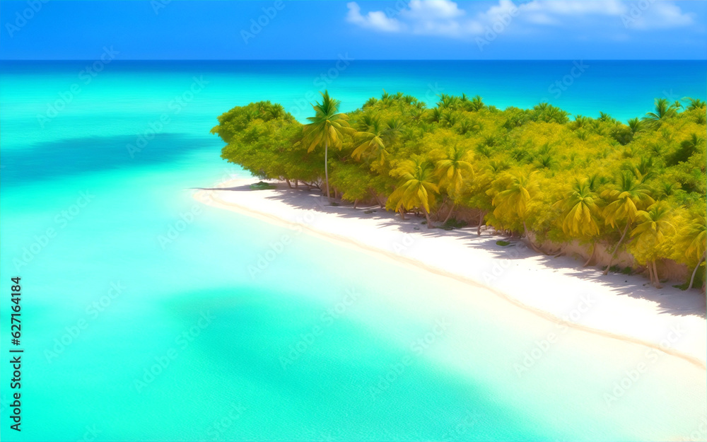 beach with palm trees