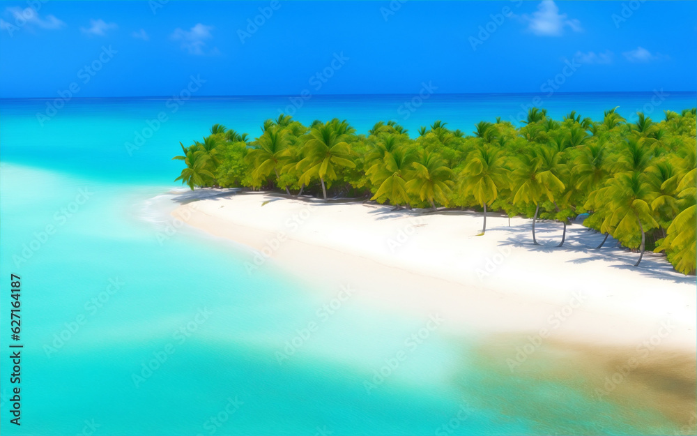 beach with palm trees