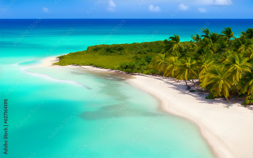 beach with palm trees