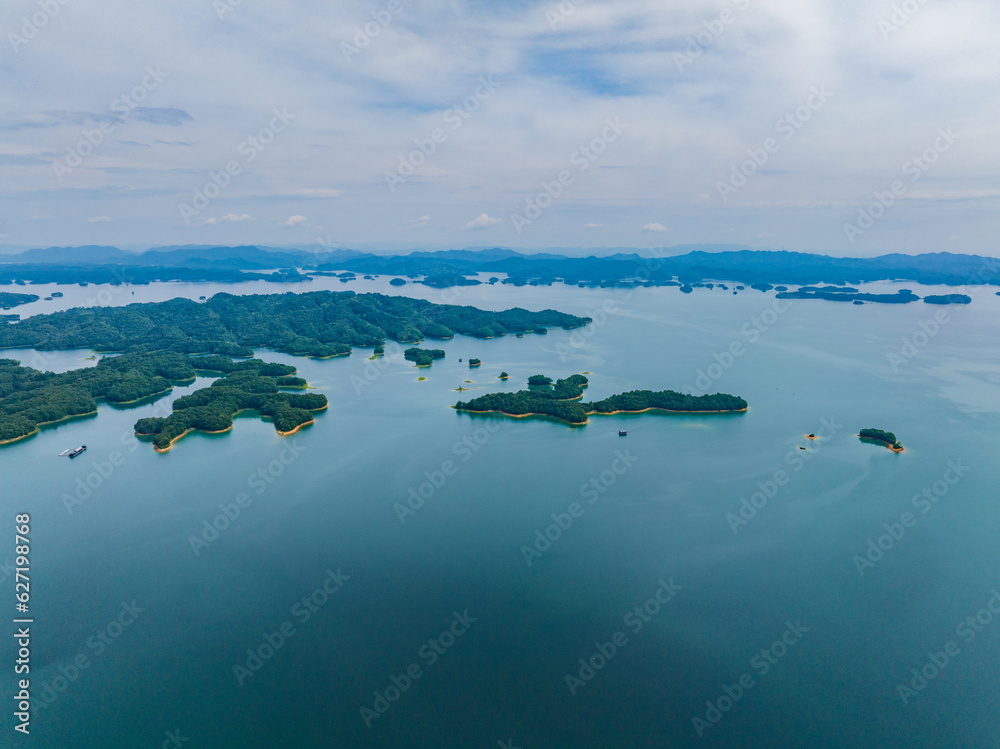 Aerial photography of Qiandao Lake, Jiangxi, China