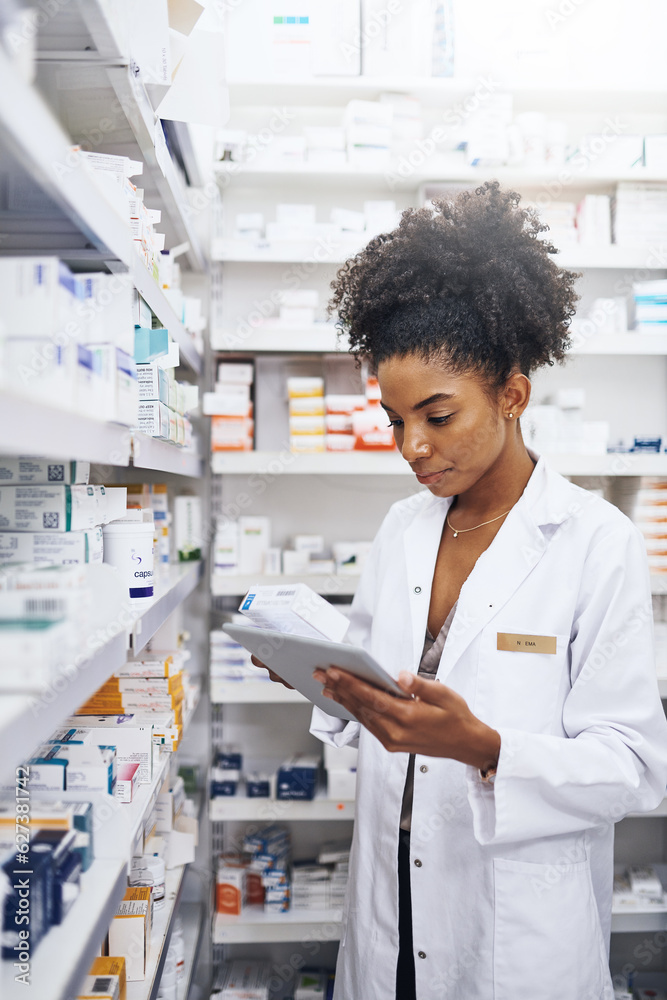 I have the right tools to keep my pharmacy under control. Cropped shot of a pharmacist using a digit