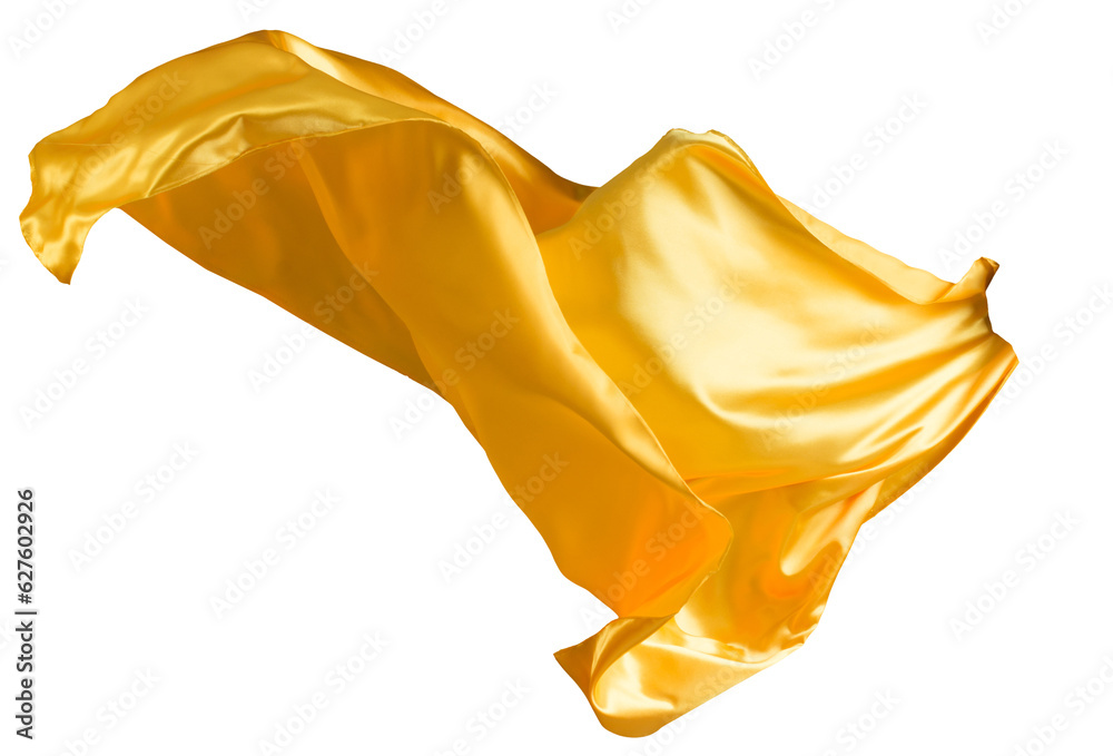 Yellow cloth flutters