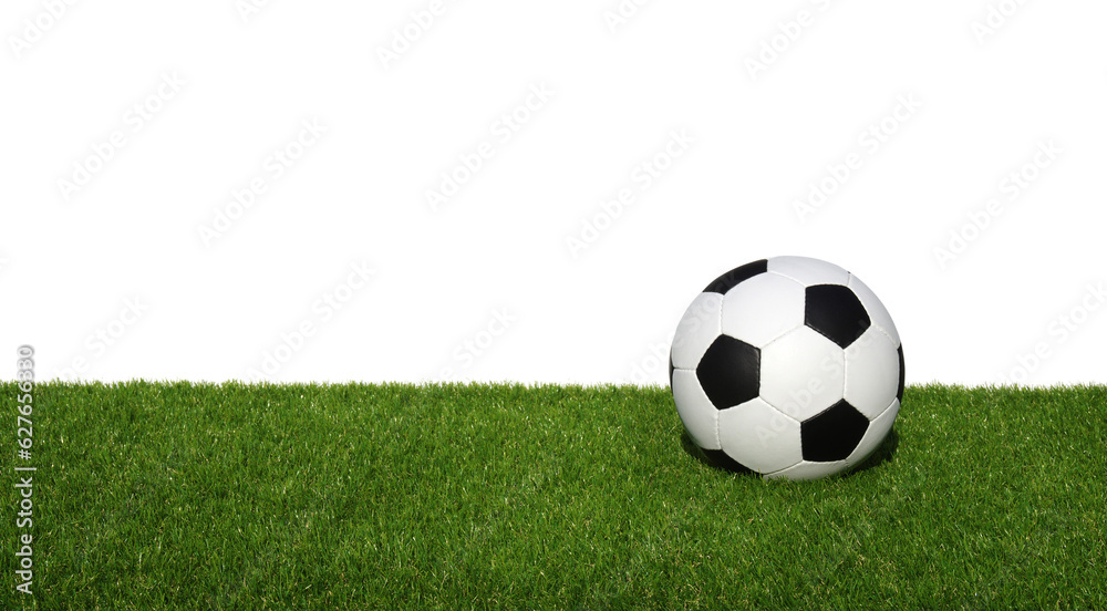 Soccer ball on green grass