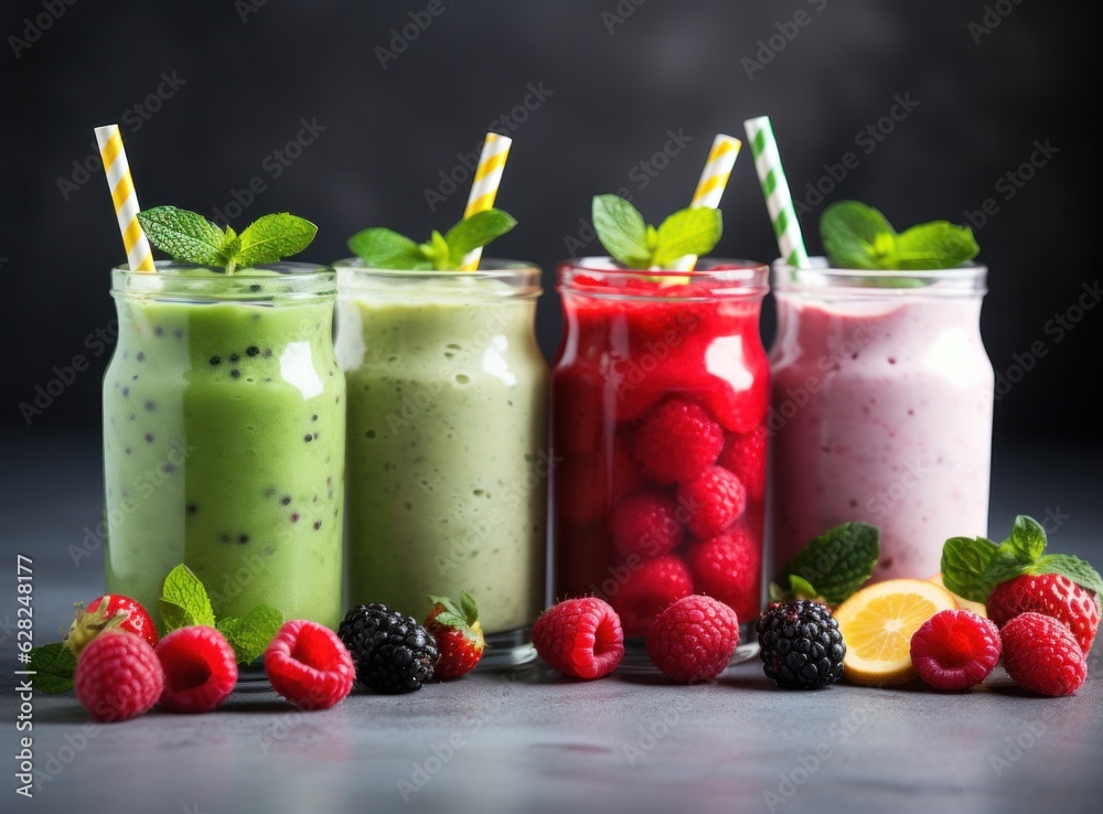 Fruite colorful shakes