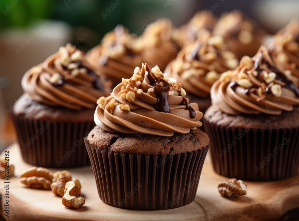 chocolate walnut cupcake