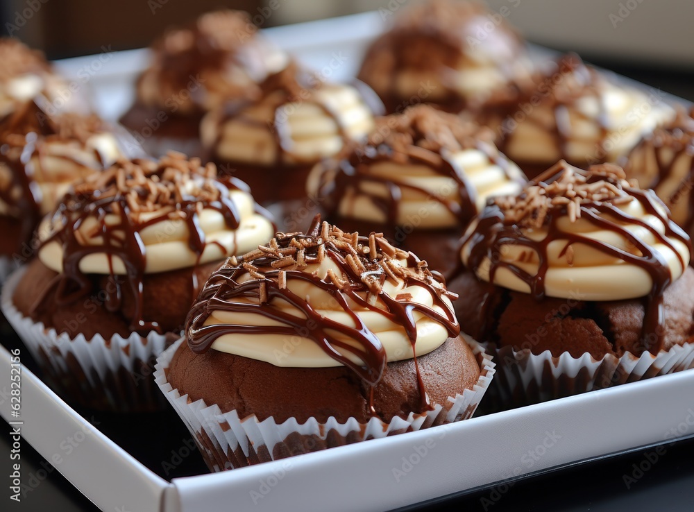 chocolate walnut cupcake