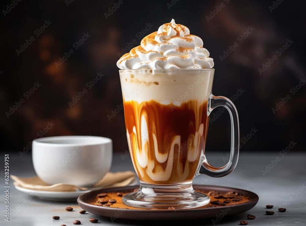 Coffee latte with cream