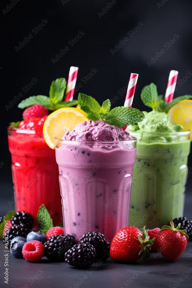 Fruite colorful shakes