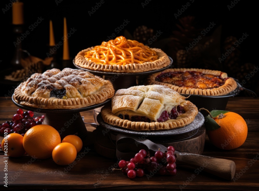 Thanksgiving day pies for dinner