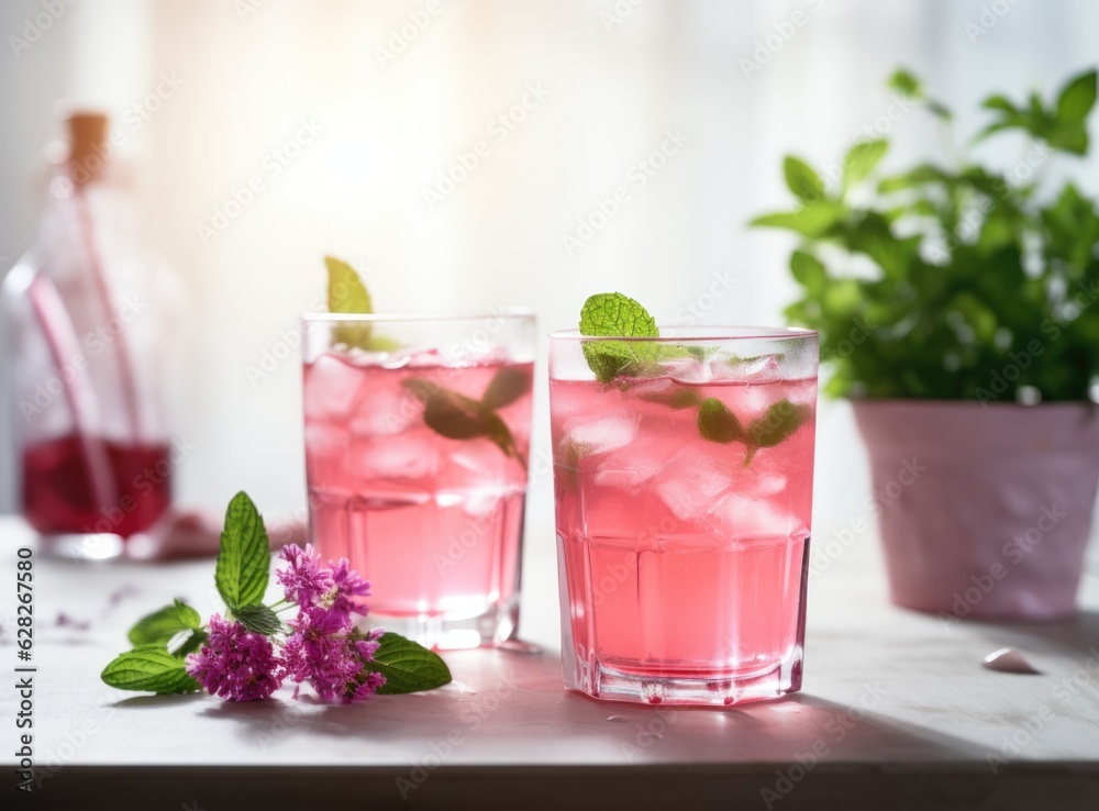 Watermelon juice in glass