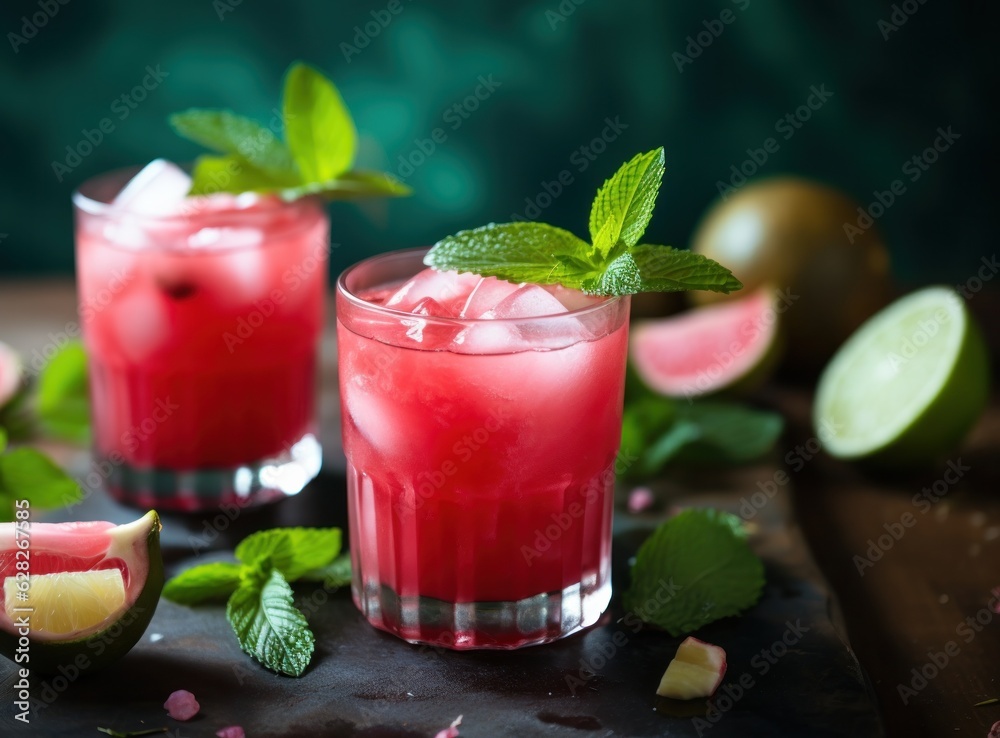 Watermelon juice in glass