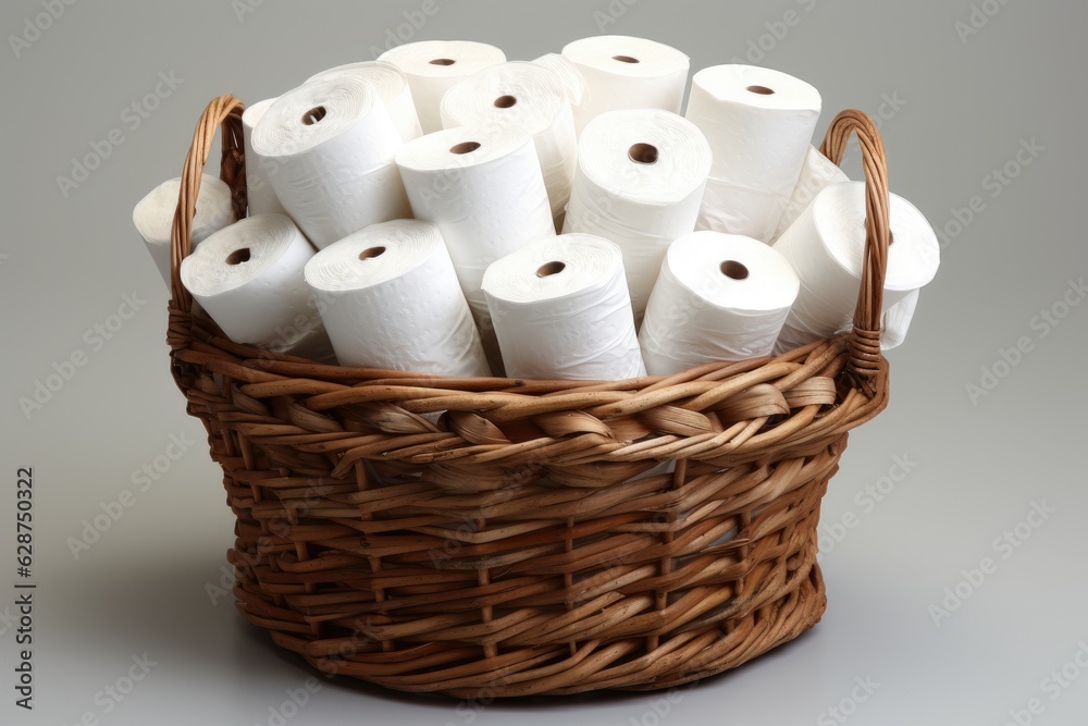 Rolled towels for guest use