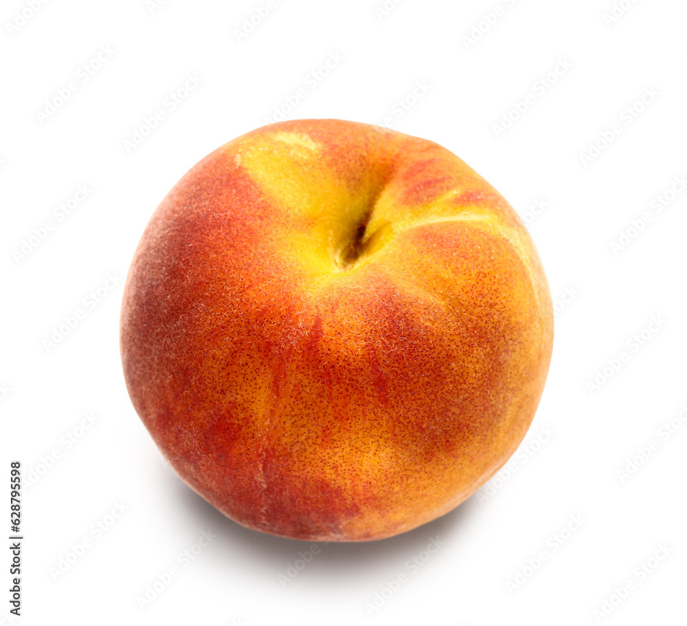 Sweet peach on white background