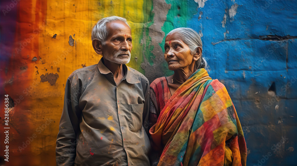 Indian couple smiling - AI generated