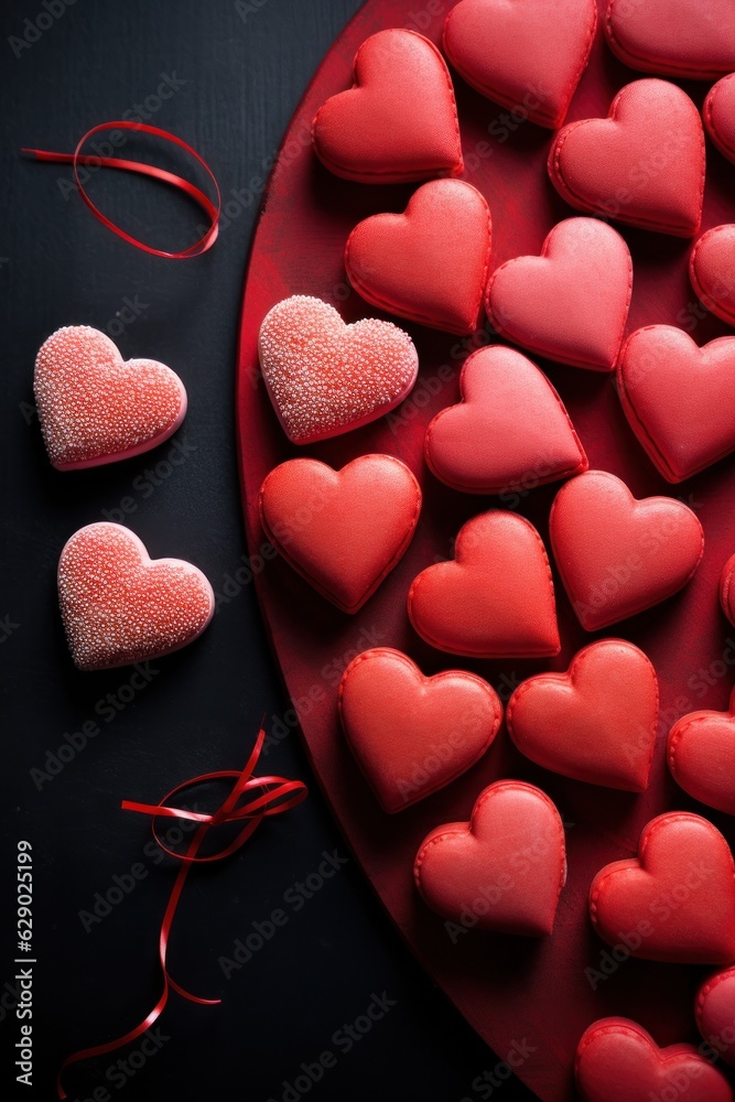 Abstract background with hearts