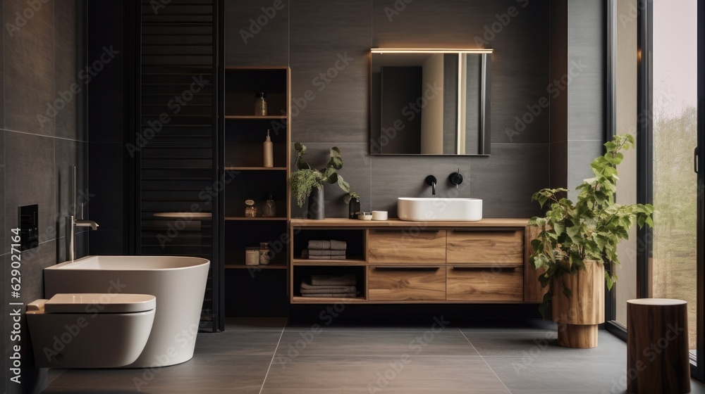 Modern bathroom interior