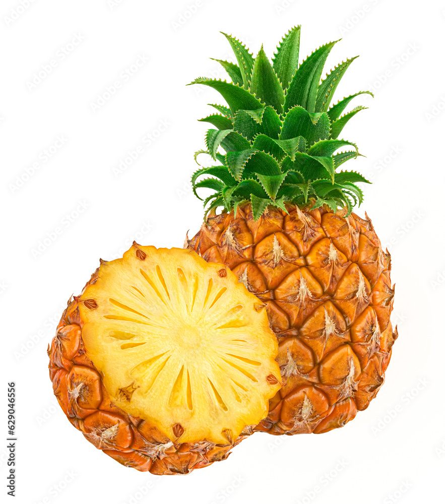 Fresh pineapple isolated on white background