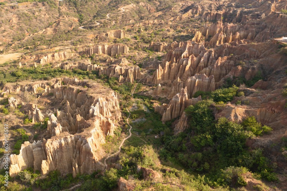 Flowing erosion landform in Yunnan, China.