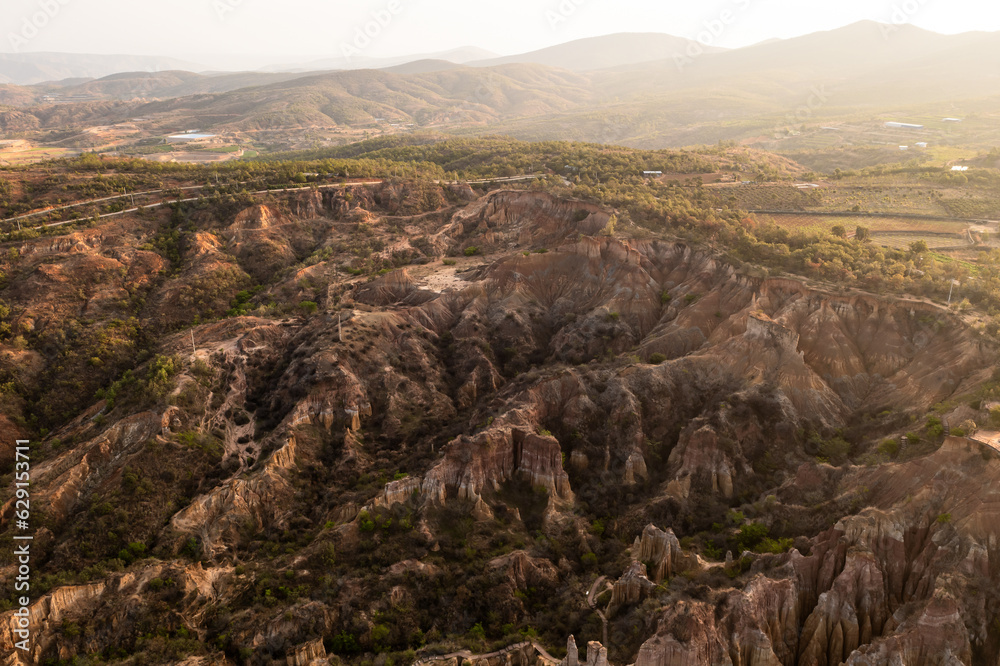 Flowing erosion landform in Yunnan, China.