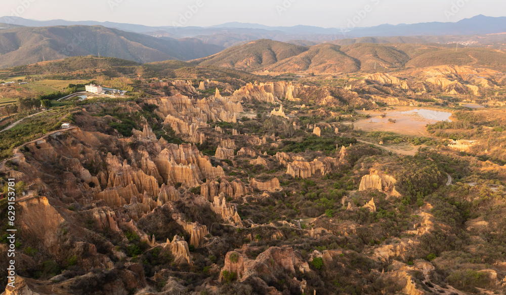 Flowing erosion landform in Yunnan, China.